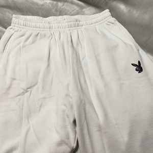 Playboy pacsun white sweatpants size M